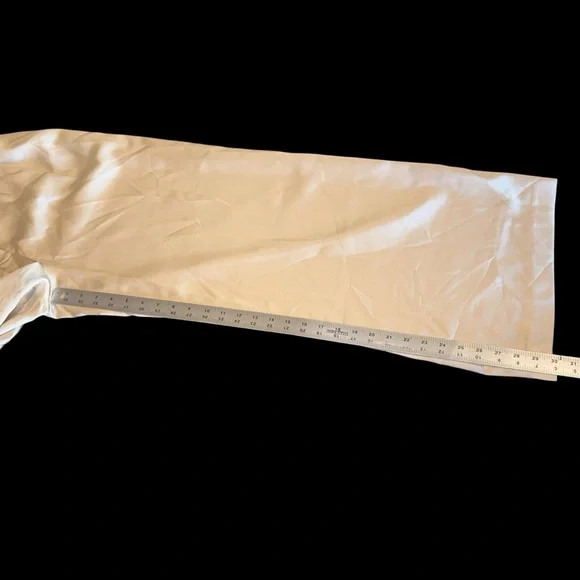 NWT Express Women’s Satin Pants Beige Super High Waisted Wide Leg Trousers Sz 2 - Picture 12 of 14